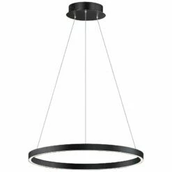 ET2 Groove 23 1/2" Wide Black LED Ring Pendant Light