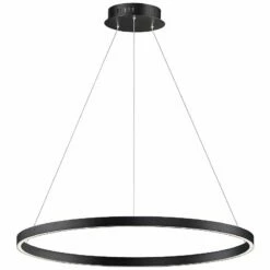 ET2 Groove 31 1/4" Wide Black LED Ring Pendant Light