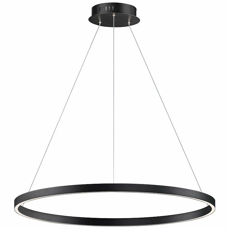 ET2 Groove 31 1/4" Wide Black LED Ring Pendant Light 3 ET2 Groove 31 1/4" Wide Black LED Ring Pendant Light
