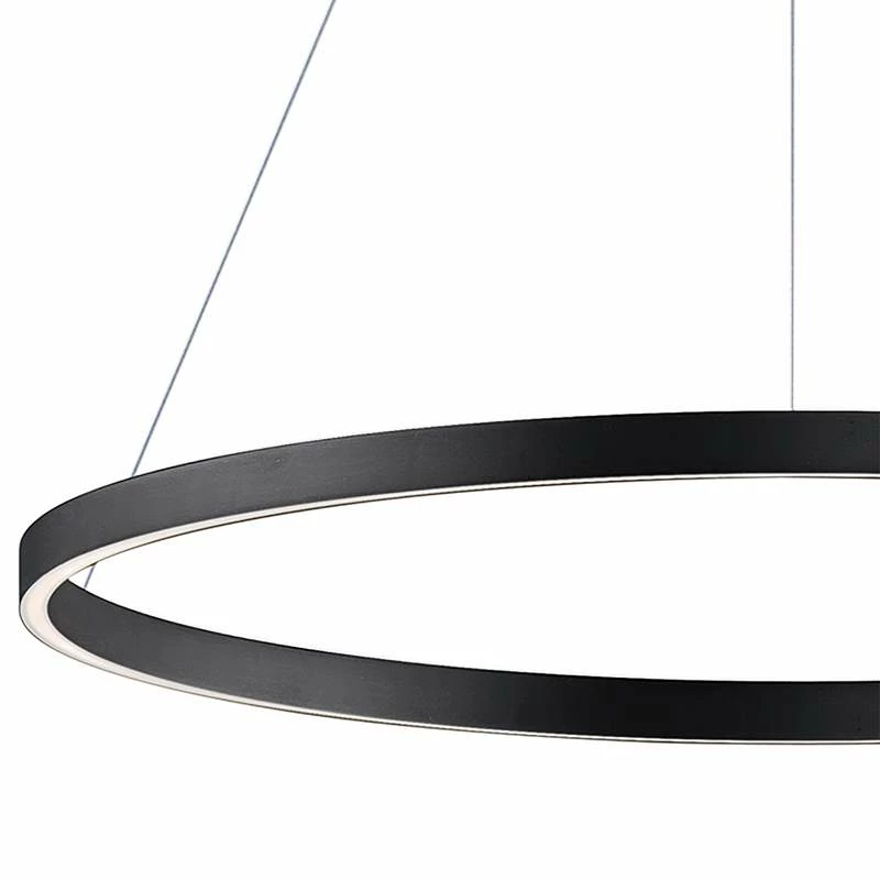 ET2 Groove 31 1/4" Wide Black LED Ring Pendant Light 4 ET2 Groove 31 1/4" Wide Black LED Ring Pendant Light - Image 2