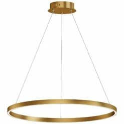 ET2 Groove 31 1/4" Wide Gold LED Ring Pendant Light