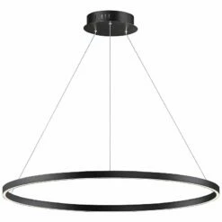 ET2 Groove 39 1/2" Wide Black LED Ring Pendant Light