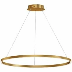 ET2 Groove 39 1/2" Wide Gold LED Ring Pendant Light