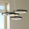 ET2 Hoopla 29 1/2"W Black And Gold 4-Light LED Pendant Light