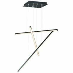 ET2 Hover 47 1/2" Wide Black 3-Light LED Pendant Light -Lighting Sales Shop et2 hover 47 and one half inch wide black 3 light led pendant light 82t31