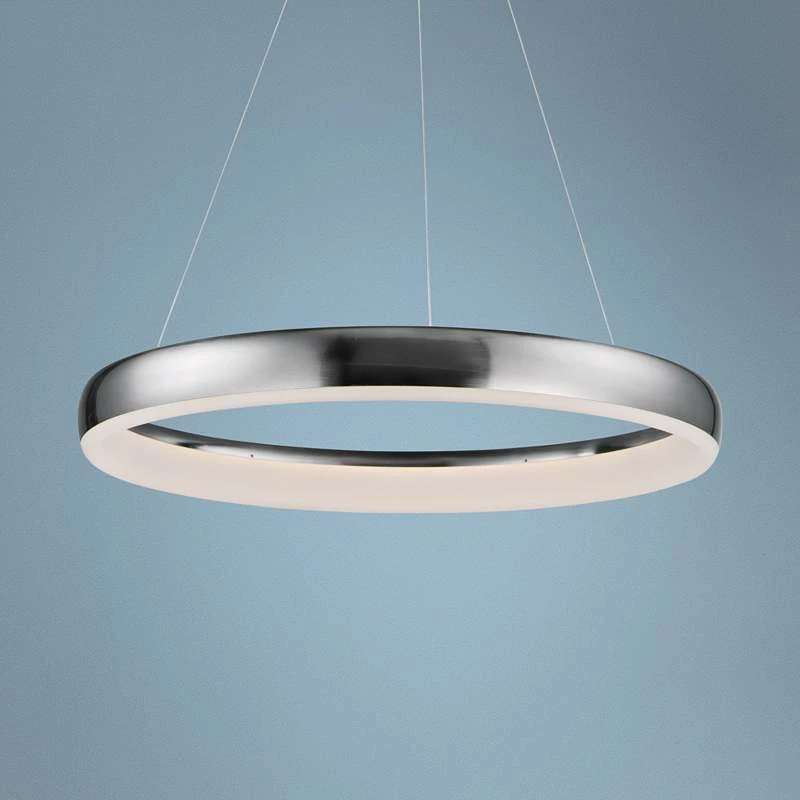 ET2 Innertube 23 1/2" Wide Satin Nickel LED Pendant Light 3 ET2 Innertube 23 1/2" Wide Satin Nickel LED Pendant Light