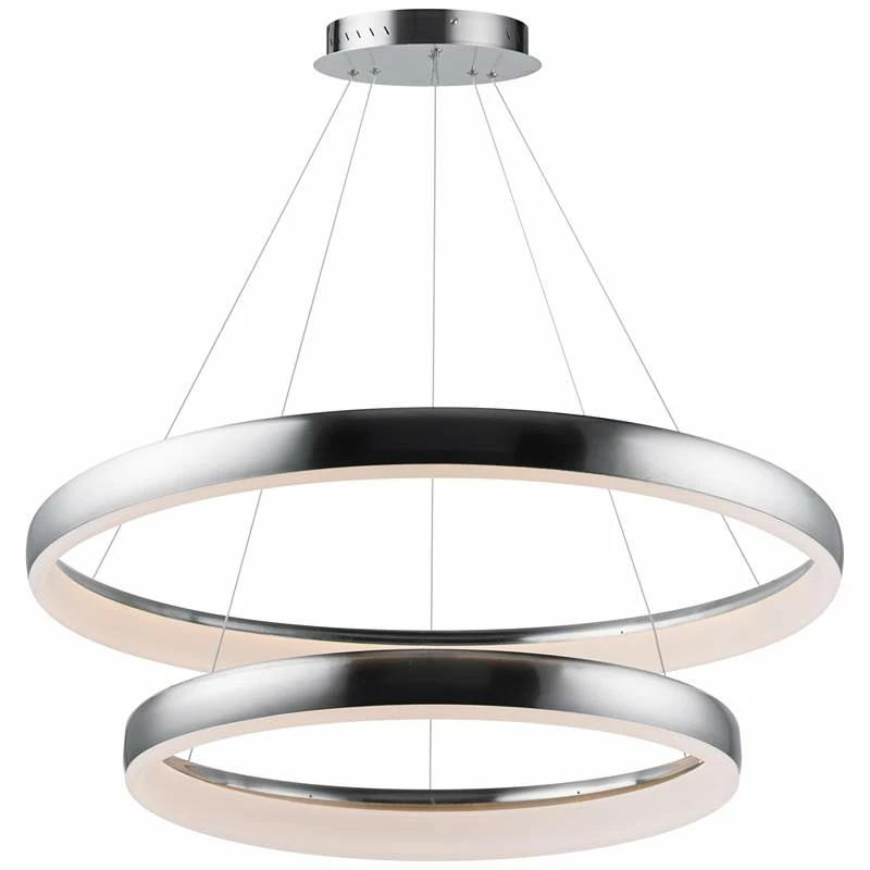 ET2 Innertube 31 1/2" Wide Satin Nickel 2-Ring LED Pendant 4 ET2 Innertube 31 1/2" Wide Satin Nickel 2-Ring LED Pendant - Image 2