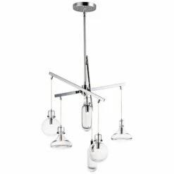 ET2 Kem 24 1/2" Wide Polished Chrome 6-Light Pendant Light -Lighting Sales Shop et2 kem 24 and one half inch wide polished chrome 6 light pendant light 47k59views3