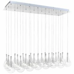 ET2 Larmes 37 1/2" Wide 24-Light Polished Chrome Island Pendant