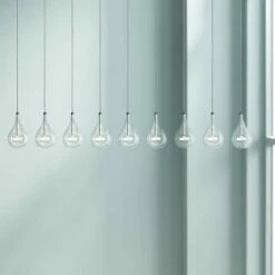 ET2 Larmes 57" Wide Polished Chrome Multi Light Pendant