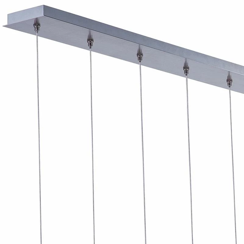 ET2 Larmes 58" Wide 9-Light Chrome LED Island Pendant Light 5 ET2 Larmes 58" Wide 9-Light Chrome LED Island Pendant Light - Image 3