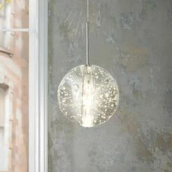 ET2 Orb 4 1/2" Wide Clear Bubble Glass Mini Pendant