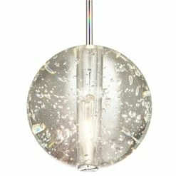 ET2 Orb 4 1/2" Wide Clear Bubble Glass Mini Pendant -Lighting Sales Shop et2 orb 4 and one half inch wide clear bubble glass mini pendant v1434views1