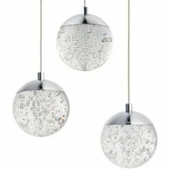 ET2 Orb II 11 1/2"W Polished Chrome 3-Light LED Mini Pendant -Lighting Sales Shop et2 orb ii 11 and one half inchw polished chrome 3 light led mini pendant 47k76views1
