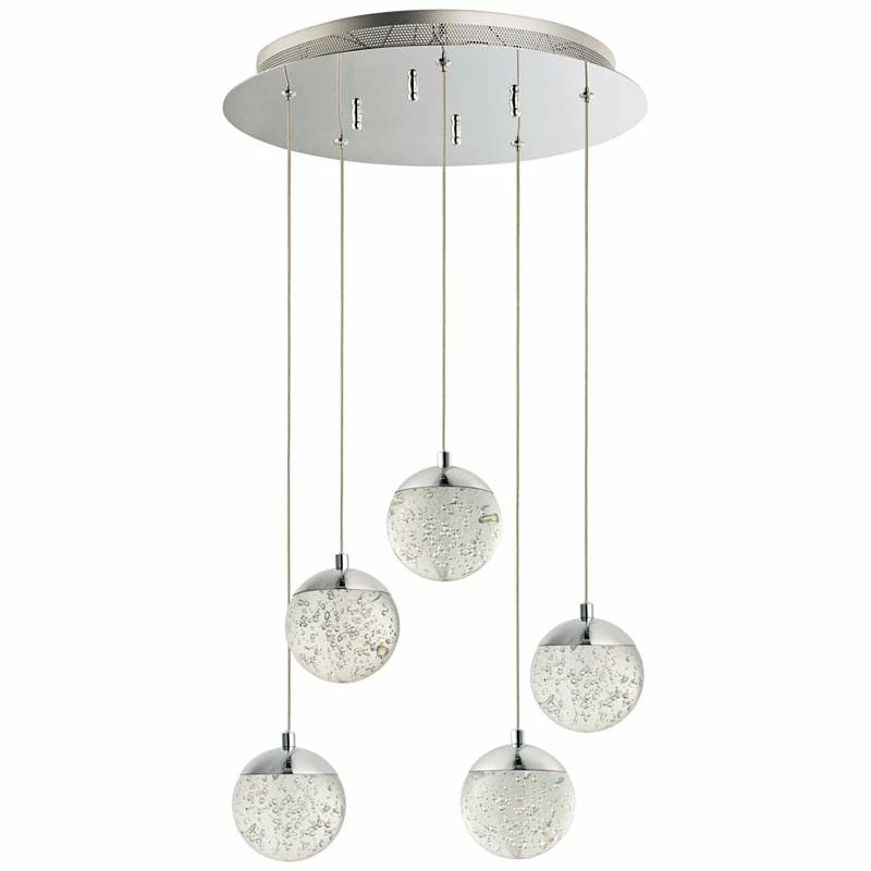 ET2 Orb II 15 1/2"W Chrome 5-Light LED Multi Light Pendant 3 ET2 Orb II 15 1/2"W Chrome 5-Light LED Multi Light Pendant