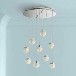 ET2 Orb II 21 3/4"W Chrome 9-Light LED Multi Light Pendant