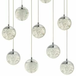 ET2 Orb II 21 3/4"W Chrome 9-Light LED Multi Light Pendant -Lighting Sales Shop et2 orb ii 21 and three quarter inchw chrome 9 light led multi light pendant 47k67views1