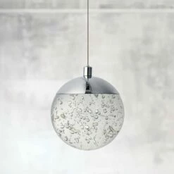 ET2 Orb II 3.4" Wide Polished Chrome LED Mini Pendant