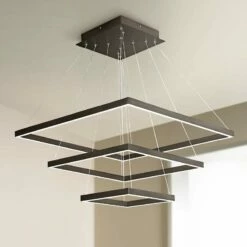 ET2 Quad 27 3/4" Wide Bronze LED Multi Light Pendant