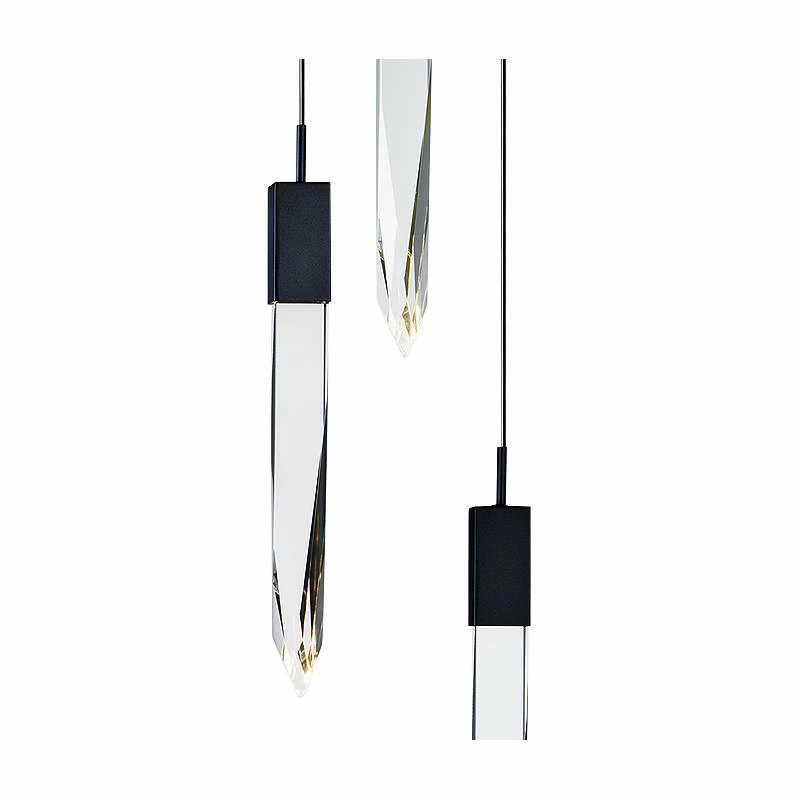ET2 Quartz 13" Wide Black 3-Light LED Pendant 5 ET2 Quartz 13" Wide Black 3-Light LED Pendant - Image 3