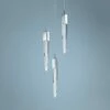 ET2 Quartz 13" Wide Polished Nickel 3-Light LED Pendant
