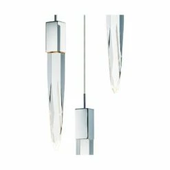 ET2 Quartz 13" Wide Polished Nickel 3-Light LED Pendant -Lighting Sales Shop et2 quartz 13 inch wide polished nickel 3 light led pendant 69c68views1