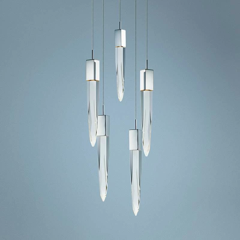 ET2 Quartz 15 3/4" Wide Polished Nickel 5-Light LED Pendant 3 ET2 Quartz 15 3/4" Wide Polished Nickel 5-Light LED Pendant