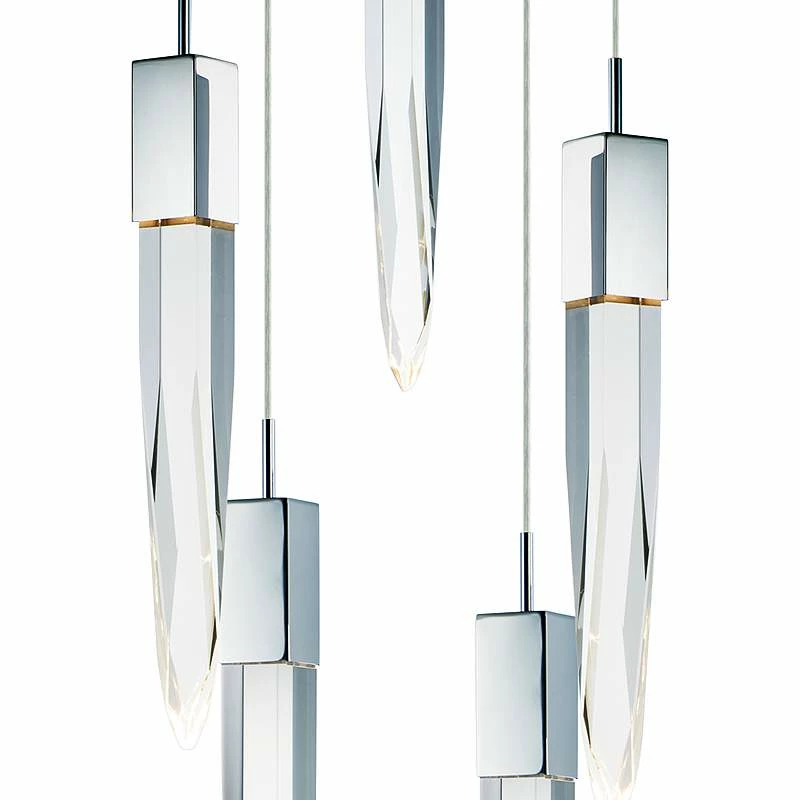 ET2 Quartz 15 3/4" Wide Polished Nickel 5-Light LED Pendant 5 ET2 Quartz 15 3/4" Wide Polished Nickel 5-Light LED Pendant - Image 3