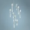 ET2 Quartz 15 3/4" Wide Polished Nickel 9-Light LED Pendant