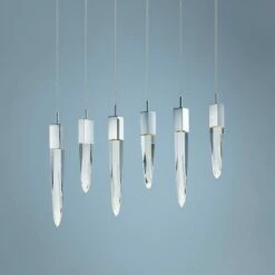 ET2 Quartz 39 1/4"W Nickel LED Kitchen Island Light Pendant