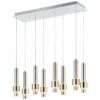 ET2 Reveal 32"W Nickel Brass Linear LED Multi-Light Pendant 2 ET2 Reveal 32"W Nickel Brass Linear LED Multi-Light Pendant -Lighting Sales Shop et2 reveal 32 inchw nickel brass linear led multi light pendant 82t73