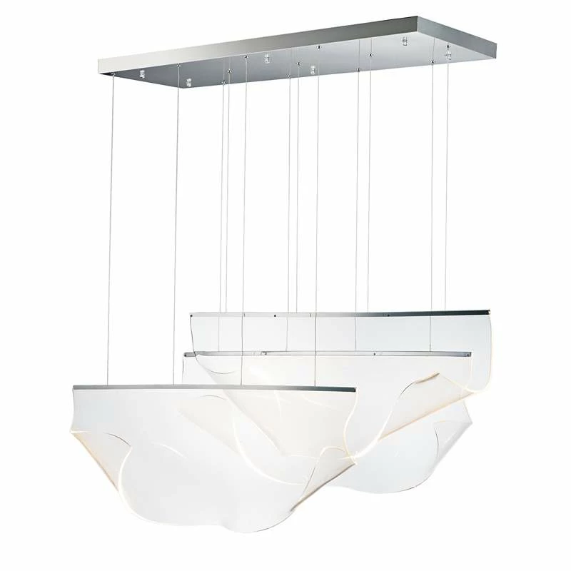 ET2 Rinkle 14 1/4" Wide Polished Chrome 3-Light LED Pendant 4 ET2 Rinkle 14 1/4" Wide Polished Chrome 3-Light LED Pendant - Image 2