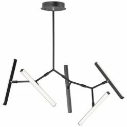 ET2 Robotica 36 1/2" Wide Black 5-Light LED Pendant Light