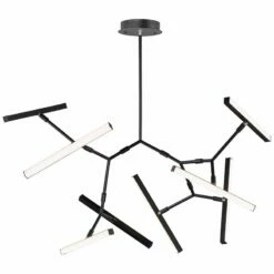 ET2 Robotica 38 1/4" Wide Black 8-Light LED Pendant Light