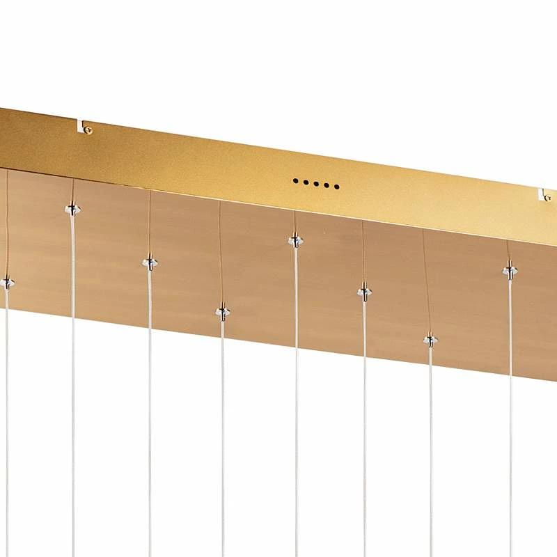 ET2 Swank 31 1/4"W Aged Brass 10-Light LED Island Pendant 6 ET2 Swank 31 1/4"W Aged Brass 10-Light LED Island Pendant - Image 4