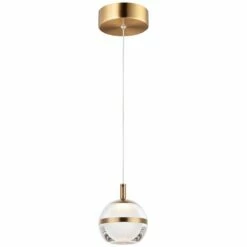 ET2 Swank 4 1/2"W Natural Aged Brass LED Mini Pendant Light -Lighting Sales Shop et2 swank 4 and one half inchw natural aged brass led mini pendant light 804r0views2