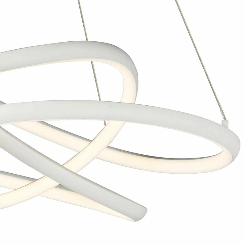 ET2 Twisted 24 1/2" Wide Matte White LED Pendant Light 5 ET2 Twisted 24 1/2" Wide Matte White LED Pendant Light - Image 3