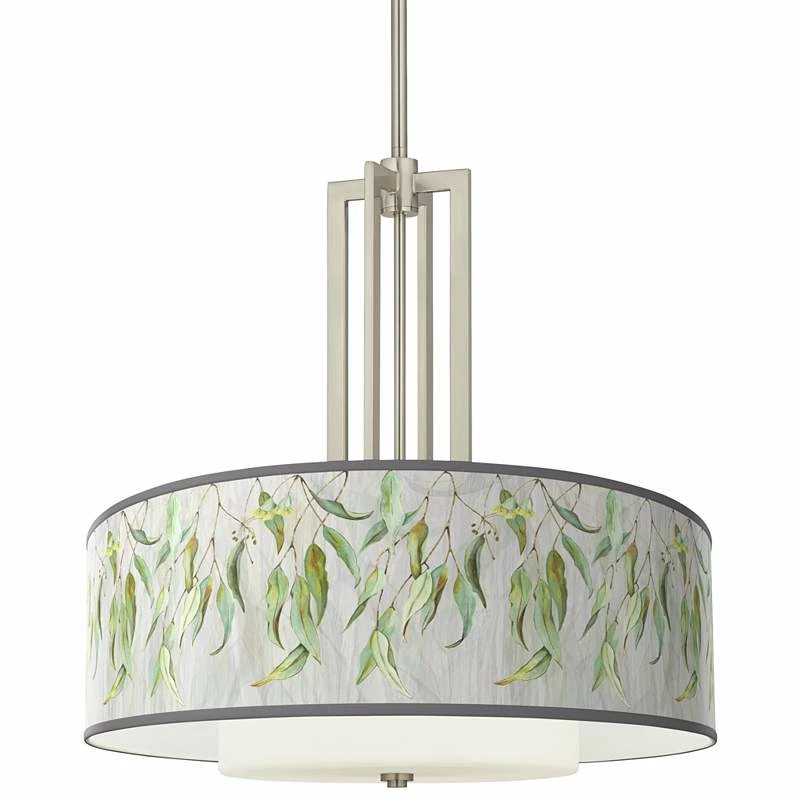 Eucalyptus Carey 24" Brushed Nickel 4-Light Chandelier 3 Eucalyptus Carey 24" Brushed Nickel 4-Light Chandelier