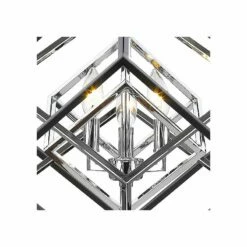 Euclid 23" Wide Chrome And Matte Black 3-Light Chandelier -Lighting Sales Shop euclid 23 inch wide chrome and matte black 3 light chandelier 95v34views1