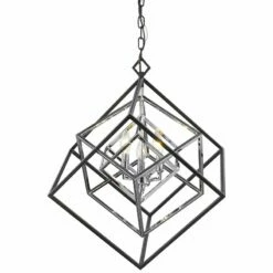 Euclid 23" Wide Chrome And Matte Black 3-Light Chandelier -Lighting Sales Shop euclid 23 inch wide chrome and matte black 3 light chandelier 95v34views3