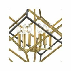 Euclid 35 1/2" Wide Brass Bronze 6-Light Geometric Modern Chandelier -Lighting Sales Shop euclid 35 and one half inch wide brass bronze 6 light geometric modern chandelier 96e43views1