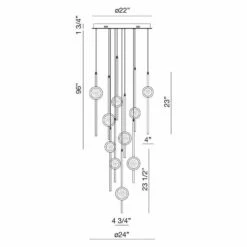 Eurofase Barletta 24" Wide Brass Anodized Aluminum LED Chandelier -Lighting Sales Shop eurofase barletta 24 inch wide brass anodized aluminum led chandelier 650p0views3