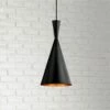 Eurofase Bronx 7 1/2" Wide Black Cone Modern Mini Pendant -Lighting Sales Shop eurofase bronx 7 and one half inch wide black cone modern mini pendant u3434cropped