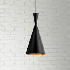 Eurofase Bronx 7 1/2" Wide Black Cone Modern Mini Pendant