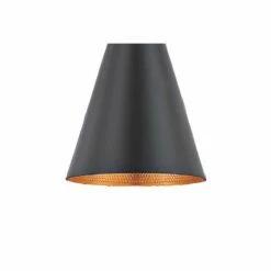 Eurofase Bronx 7 1/2" Wide Black Cone Modern Mini Pendant -Lighting Sales Shop eurofase bronx 7 and one half inch wide black cone modern mini pendant u3434views1