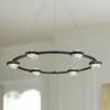 Eurofase Circolo 35 1/2" Wide Black 6 Light LED Chandelier