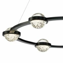 Eurofase Circolo 35 1/2" Wide Black 6 Light LED Chandelier -Lighting Sales Shop eurofase circolo 35 and one half inch wide black 6 light led chandelier 705p0views1
