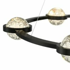 Eurofase Circolo 35 1/2" Wide Black 6 Light LED Chandelier -Lighting Sales Shop eurofase circolo 35 and one half inch wide black 6 light led chandelier 705p0views3