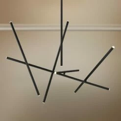 Eurofase Crossroads 47"W Black 10-Light LED Pendant Light