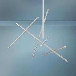 Eurofase Crossroads 47"W Nickel 10-Light LED Pendant Light